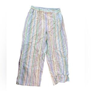 Cathy Daniels Pastel Striped Capris - Mint, Lavender, Peach